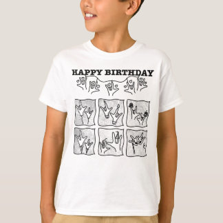 ASL ILY オブセッション - お誕生日おめでとう! Tシャツ