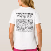 ASL ILY オブセッション - お誕生日おめでとう！ Tシャツ (裏面)
