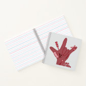 ASL ILY Design - Love Wounded But Still Strong ノートブック (内部)