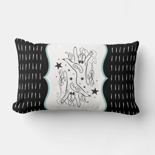 ASL ILY Handsign Pillow ランバークッション (正面)