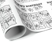 ASL ILY Obsession - Happy Birthday!  ラッピングペーパー (ロールコーナー)