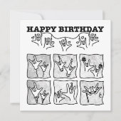 ASL ILY Obsession - Happy Birthday!  招待状 (正面)