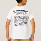 ASL ILY Obsession - Happy Birthday!  Tシャツ (裏面)