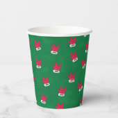 ASL ILY Santa Glove red paper cups 紙コップ (裏面)