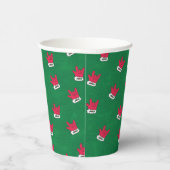 ASL ILY Santa Glove red paper cups 紙コップ (右)
