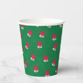 ASL ILY Santa Glove red paper cups 紙コップ (正面)