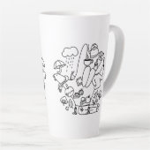 ASL ILY Thanks – Autumn Vibes  カフェラテマグ (右アングル)