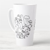 ASL ILY Thanks – Autumn Vibes  カフェラテマグ (左アングル)