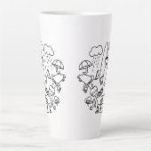 ASL ILY Thanks – Autumn Vibes  カフェラテマグ (正面)