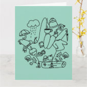 ASL ILY Thanks – Autumn Vibes  カード (黄色い花)