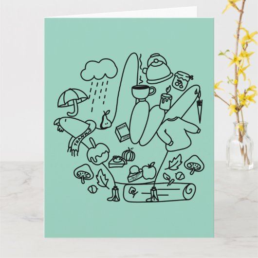 ASL ILY Thanks – Autumn Vibes  カード (黄色い花)