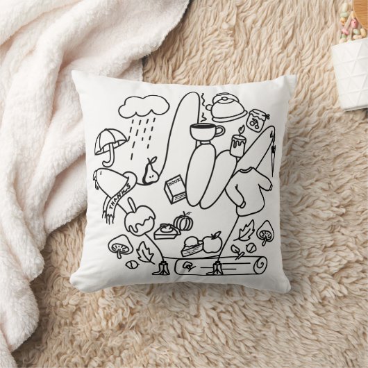 ASL ILY Thanks – Autumn Vibes  クッション (ブランケット)