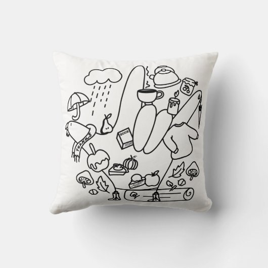 ASL ILY Thanks – Autumn Vibes  クッション (裏面)