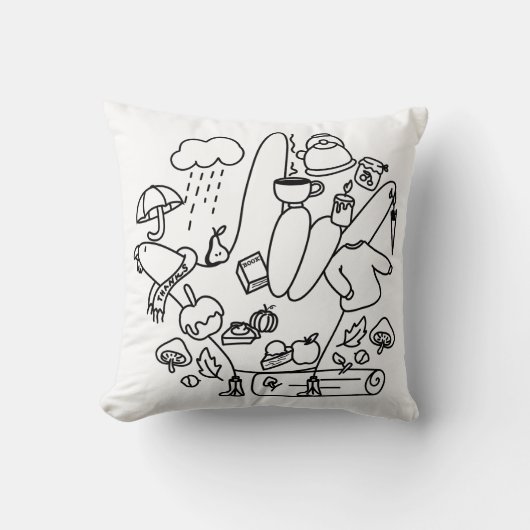 ASL ILY Thanks – Autumn Vibes  クッション (正面)