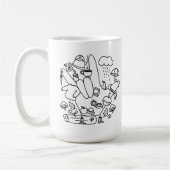 ASL ILY Thanks – Autumn Vibes  コーヒーマグカップ (左)