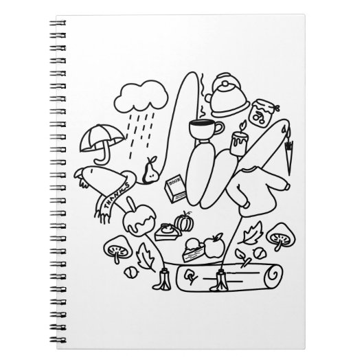 ASL ILY Thanks – Autumn Vibes  ノートブック (正面)