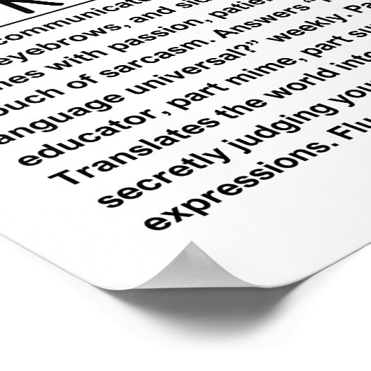 Asl instructor ポスター (角)