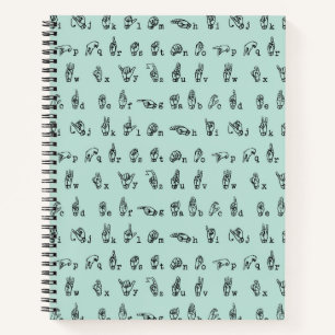 ASL Jade //アメリカ手話アルファベット ノートブック