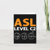 Asl - Level C2. Asl Awareness Hand Sign Language D カード (正面)