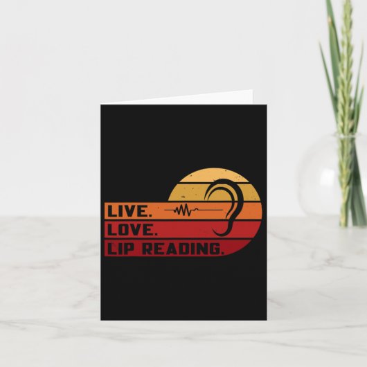 Asl Live Love 手話 ろう者意識 カード (正面)