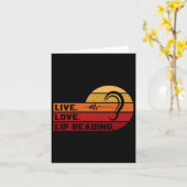 Asl Live Love 手話 ろう者意識 カード (黄色い花)