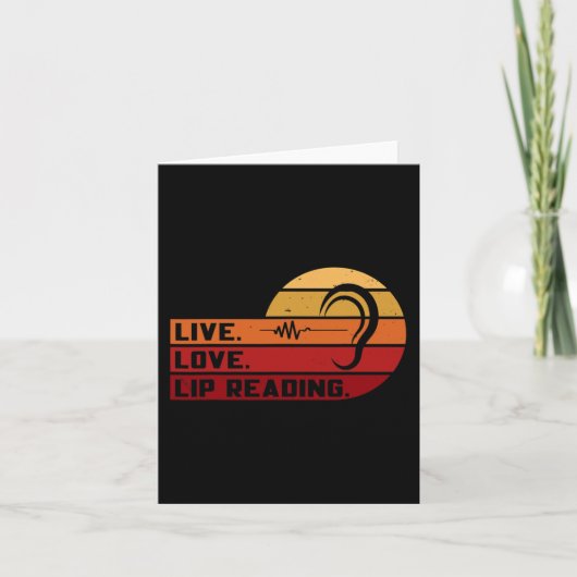 ASL Live Love Lip's Sign 読 Language Looer Aware カード (正面)