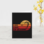 ASL Live Love Lip's Sign 読 Language Looer Aware カード (黄色い花)