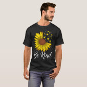 ASL Love Be Kind Sunflower Deaf Tシャツ (正面フル)