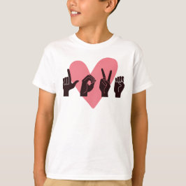 ASL Love IV - バレンタインデー Tシャツ