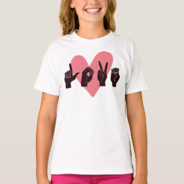 ASL Love IV - バレンタインデー Tシャツ