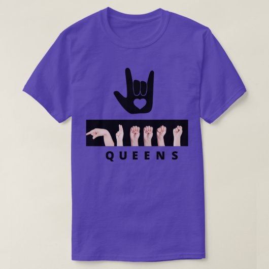 ASL LOVE QUEENS Tシャツ (デザイン正面)