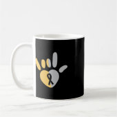 ASL Love Sign American Sign Language Looer Awarene コーヒーマグカップ (左)