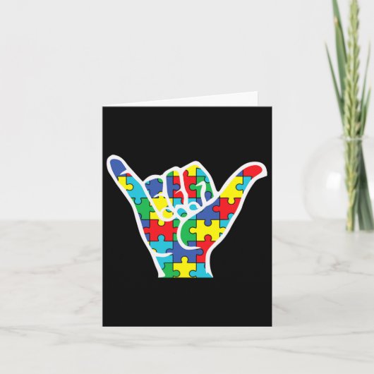 Asl Love Sign Hand Autism Awareness Mom Dad Aunt U カード (正面)