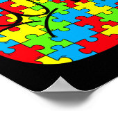 Asl Love Sign Language Autism Awareness  ポスター (角)