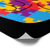 Asl Love Sign Language Autism Awareness Support Cu ポスター (角)