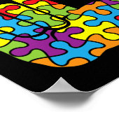 Asl Love Sign Language - Autistic Puzzle Autism Aw ポスター (角)