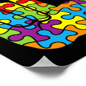 Asl Love Sign Language Autistic Puzzle Autism Awar ポスター (角)