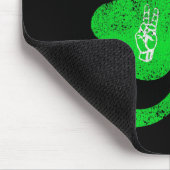 Asl Love Sign Language St Patrick's Day Deaf Aware マウスパッド (コーナー)
