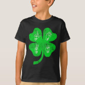 ASL Love Sign Language St Patrick's Day Fairy Awar Tシャツ (正面)