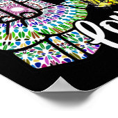 ASL Love You Hand Sign Language Butterfly Faawa ポスター (角)