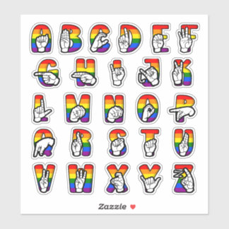 ASL Pride Alphabet シール