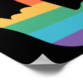 Asl Rainbow Love Symbol Deaf  ポスター (角)