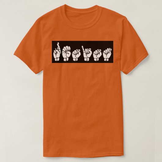 ASL RESIST American Sign Language Design Tシャツ (デザイン正面)