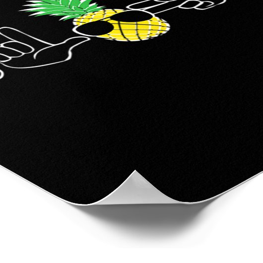 Asl Sign Language Clothes Beach Deaf Signing Aware ポスター (角)