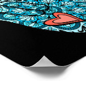 Asl Sign Language I Love You Gesture JapanハートろうAw ポスター (角)