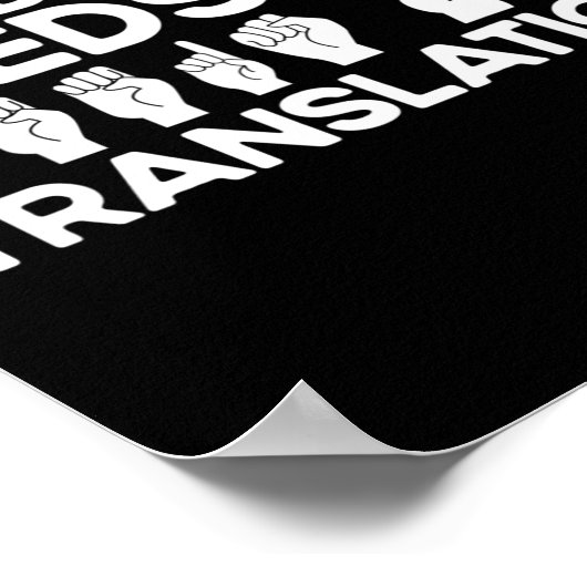 Asl Sign Language Kindness Needs No Translation De ポスター (角)