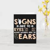 Asl Signs Are My Words For My Eyes American Sign L カード (黄色い花)