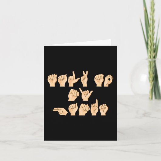 ASL Talk to my Hands American Sign Language カード (正面)