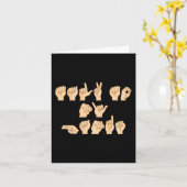 ASL Talk to my Hands American Sign Language カード (黄色い花)