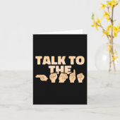 ASL Talk to the Hands American Sign Language カード (黄色い花)